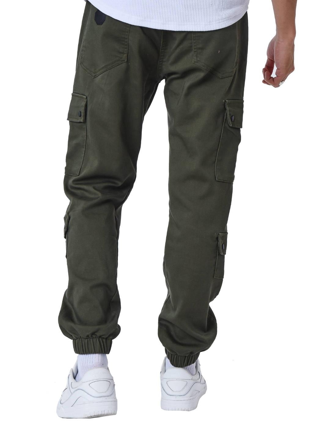 Pantalón Project x Paris cargo verde multibolsillos hombre