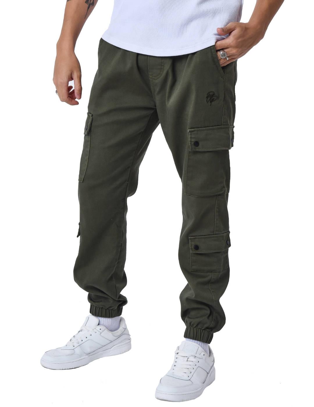 Pantalón Project x Paris cargo verde multibolsillos hombre