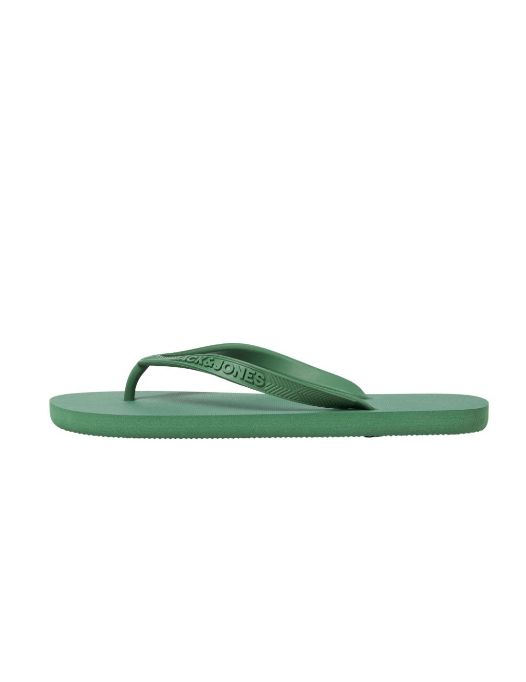 Chancla Jack&Jones flip flop verde de dedo para hombre