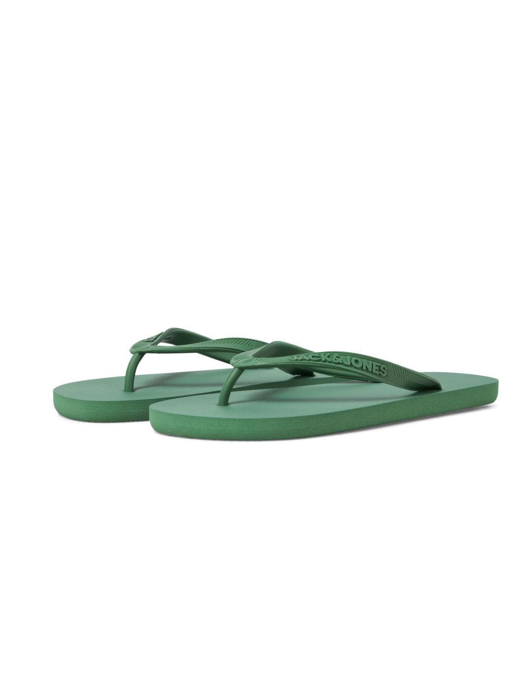 Chancla Jack&Jones flip flop verde de dedo para hombre