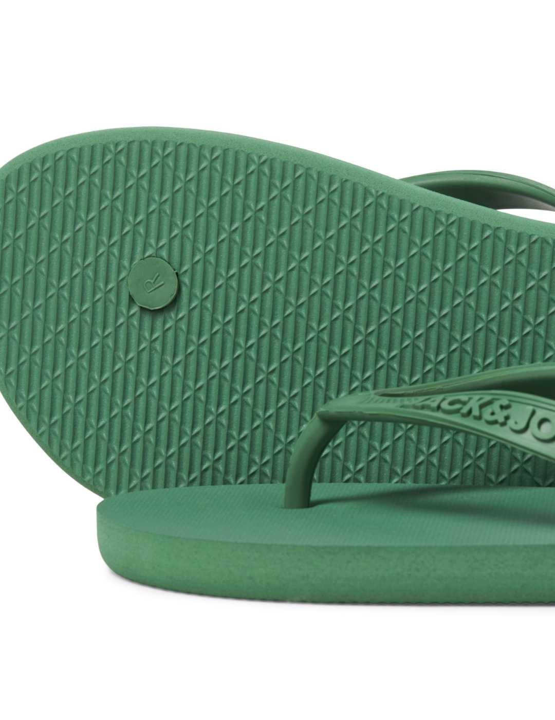 Chancla Jack&Jones flip flop verde de dedo para hombre