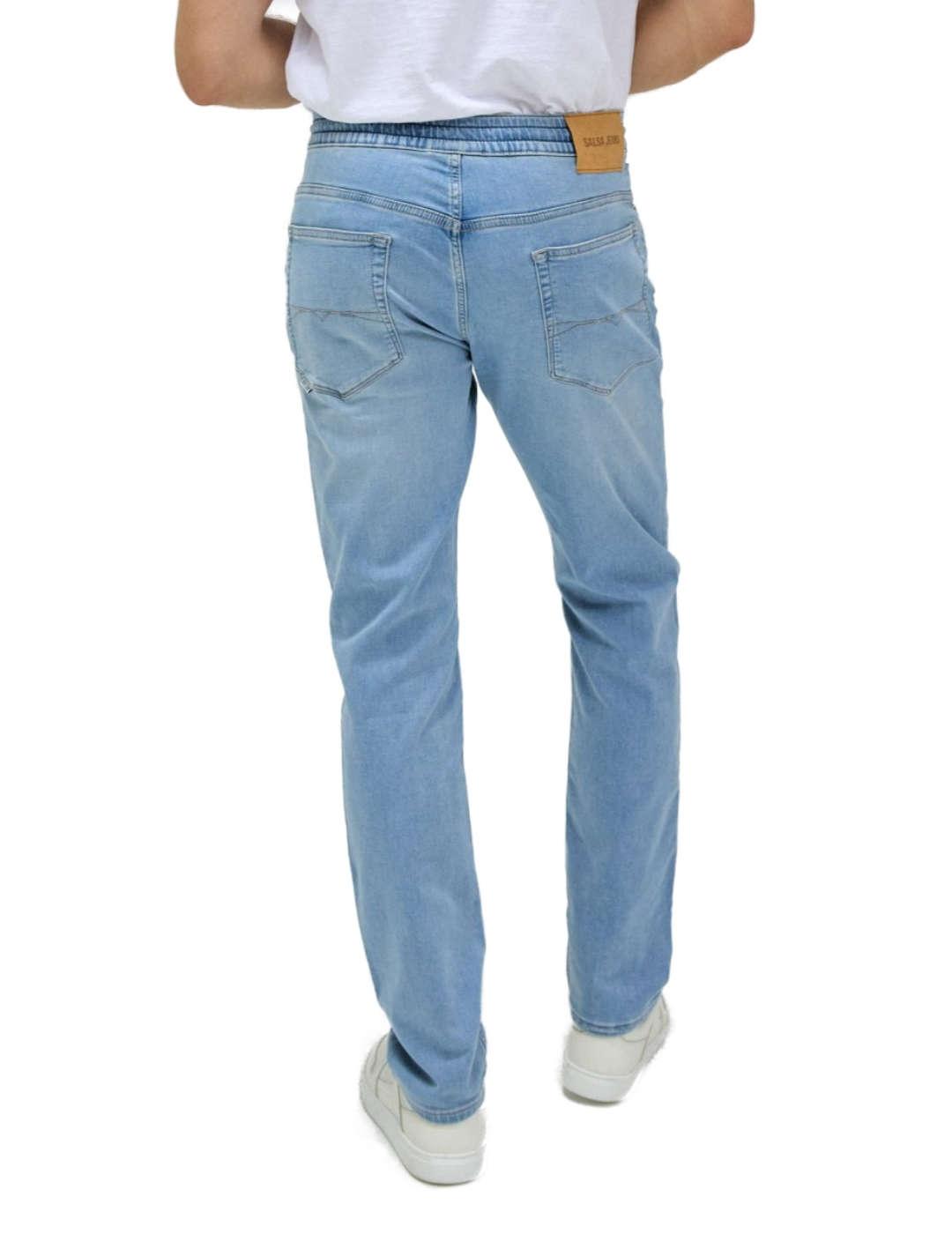 Pantalón vaquero Salsa Slim azul claro regular para hombre