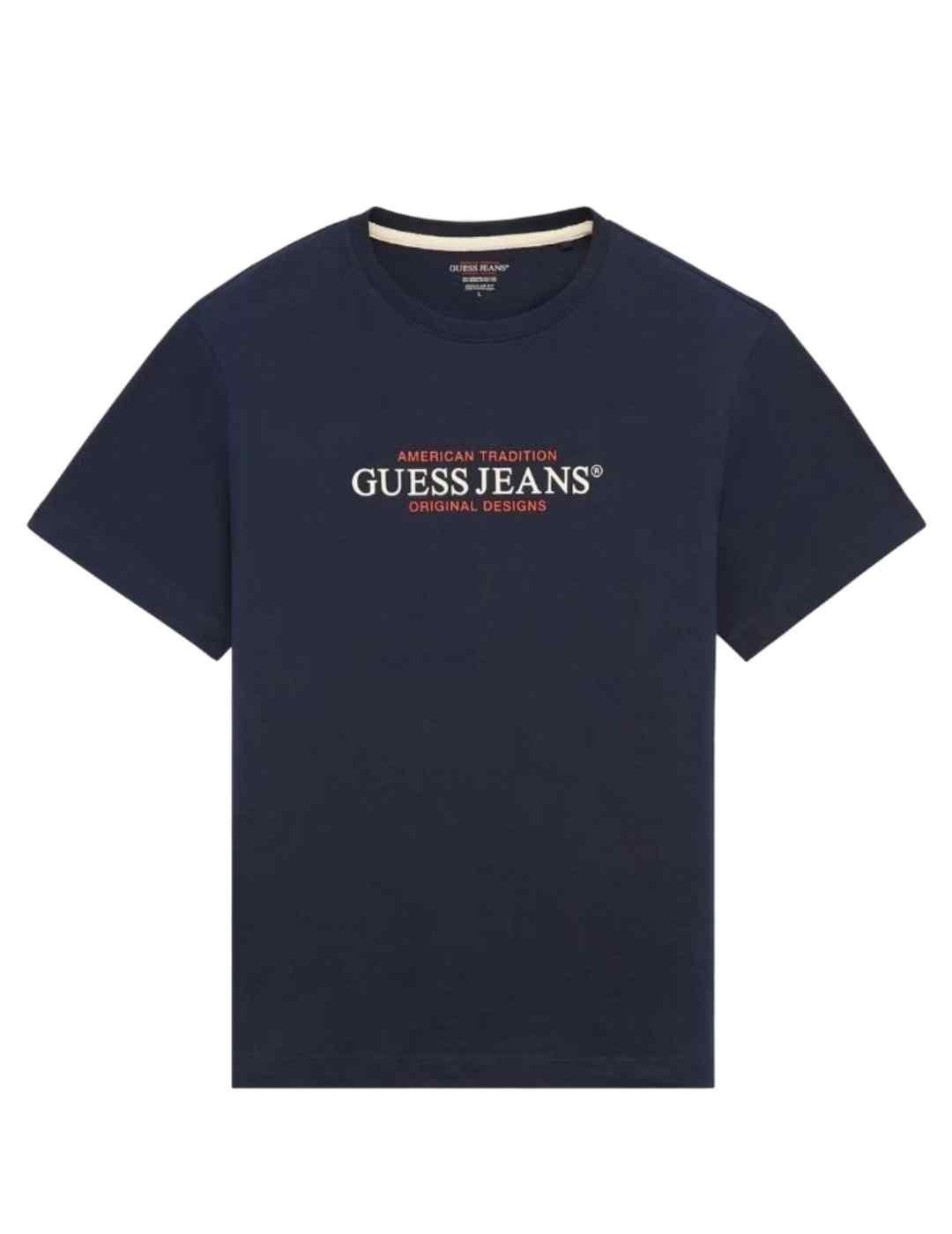 Camiseta Guess Jeans American marino manga corta para hombre