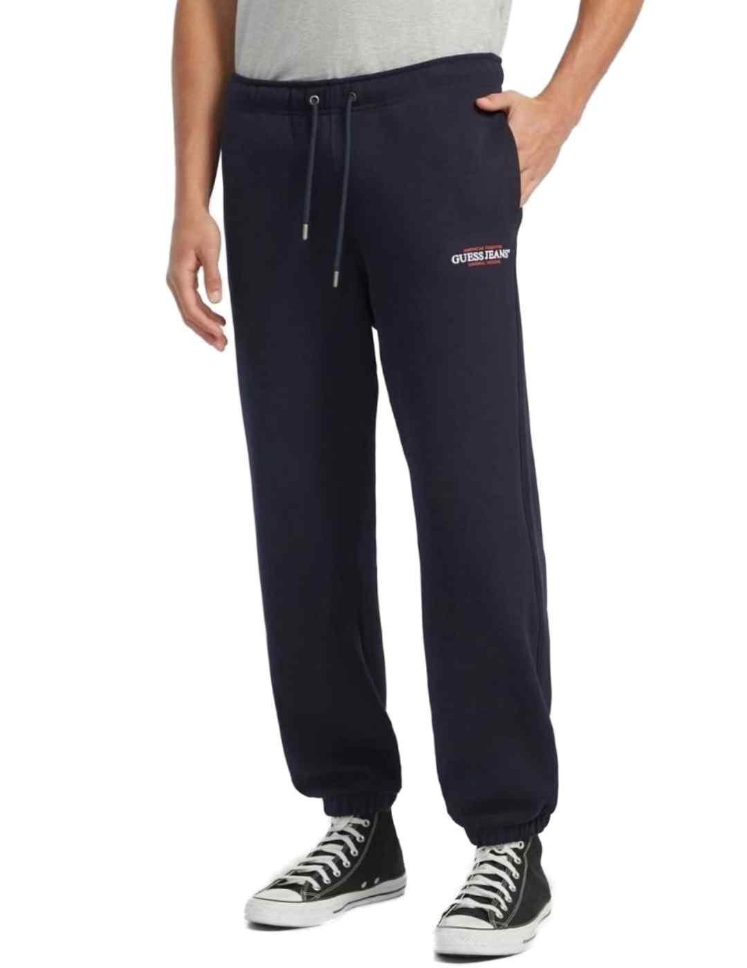 Pantalón Guess Jeans jogger American azul marino de hombre