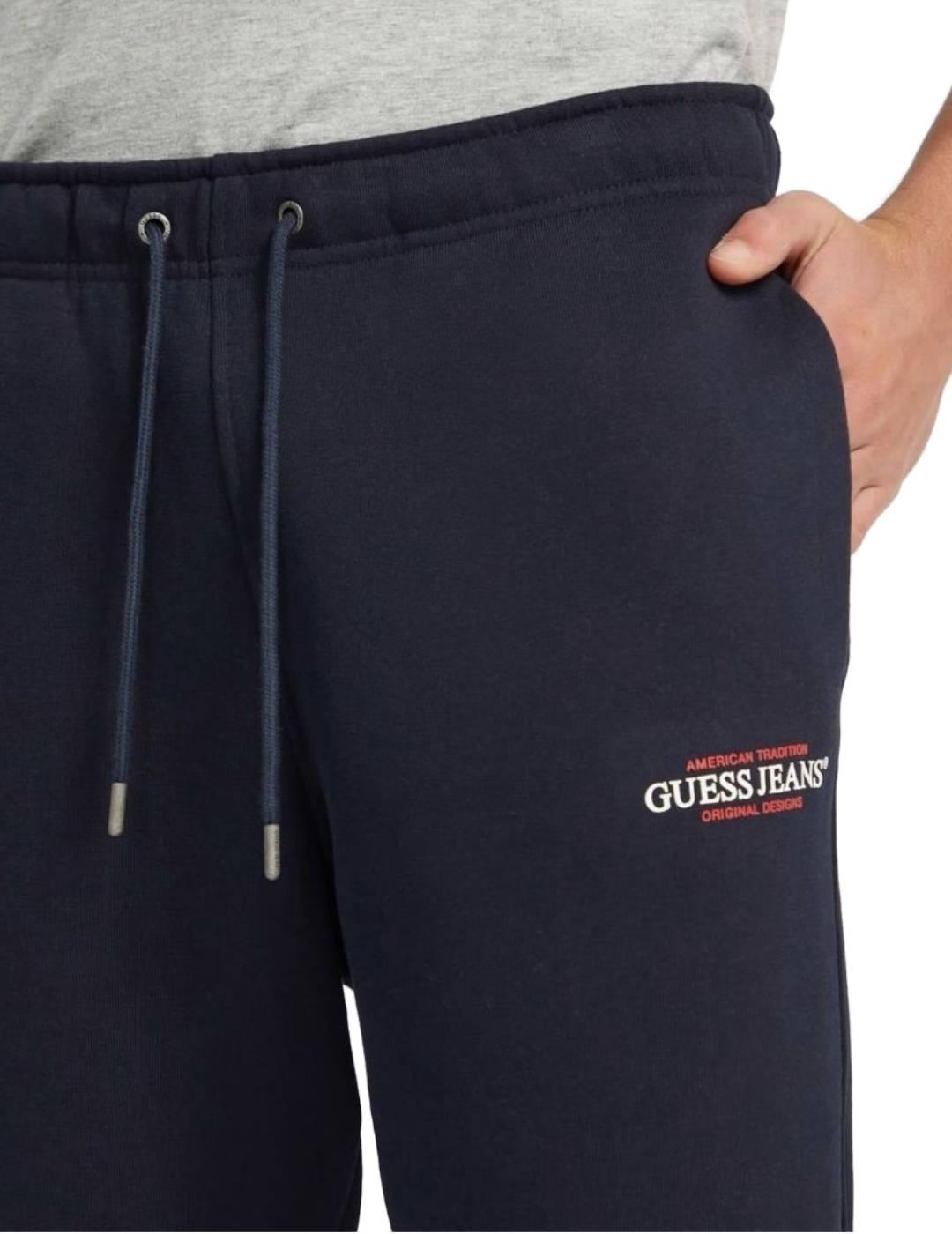 Pantalón Guess Jeans jogger American azul marino de hombre