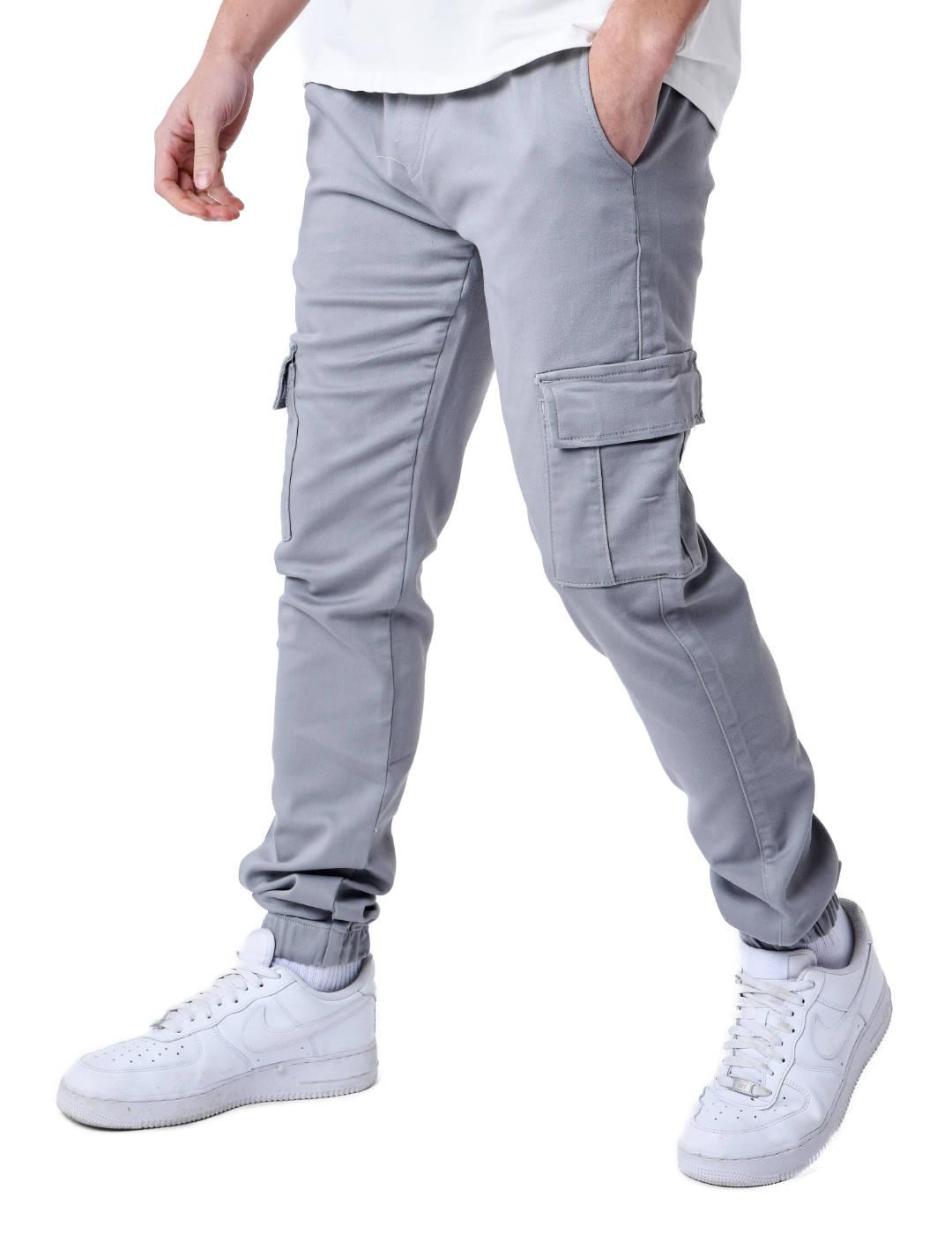 Pantalón Project x Paris gris cargo slim para hombre