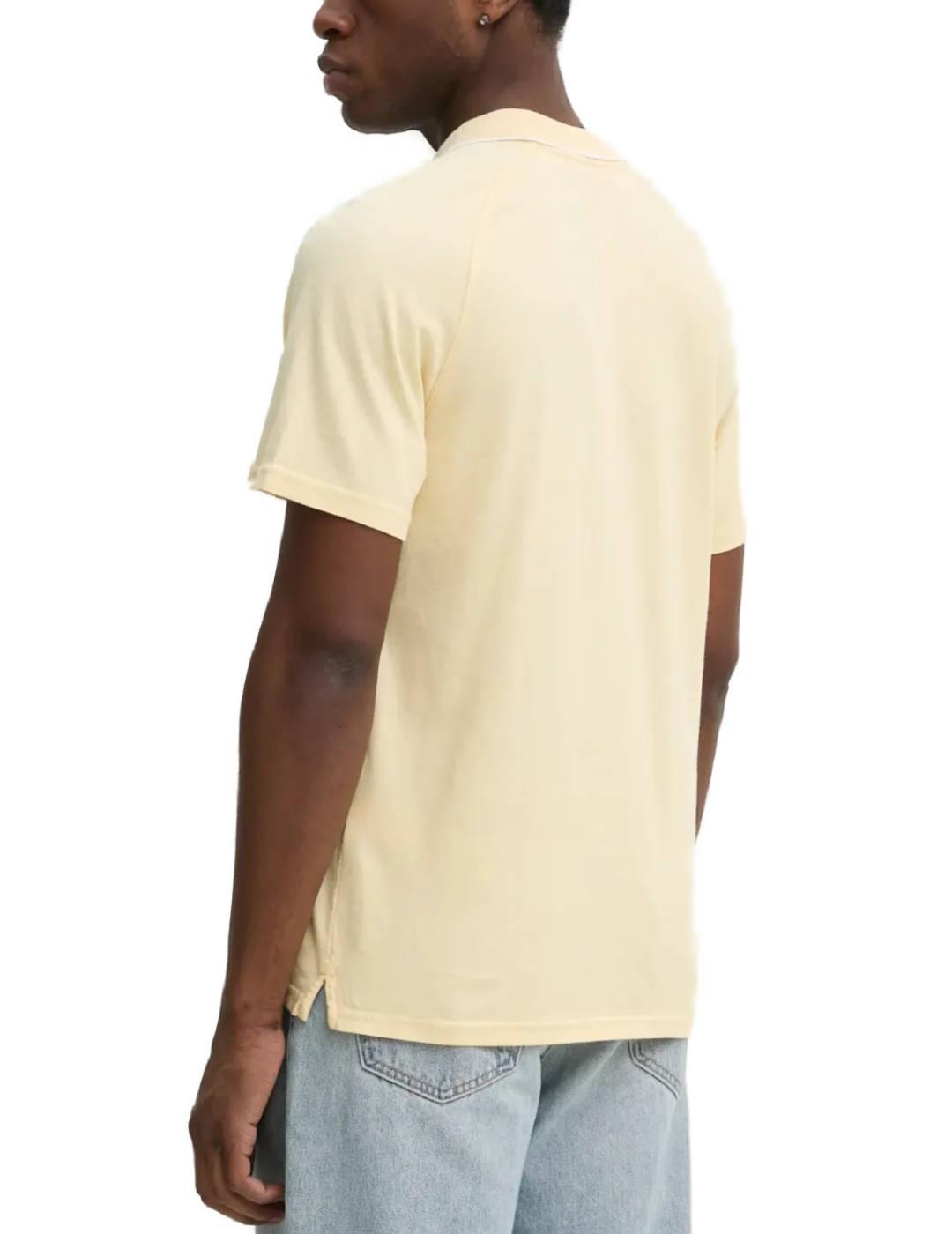 Polo Levi´s amarillo línea blanca manga corta para hombre