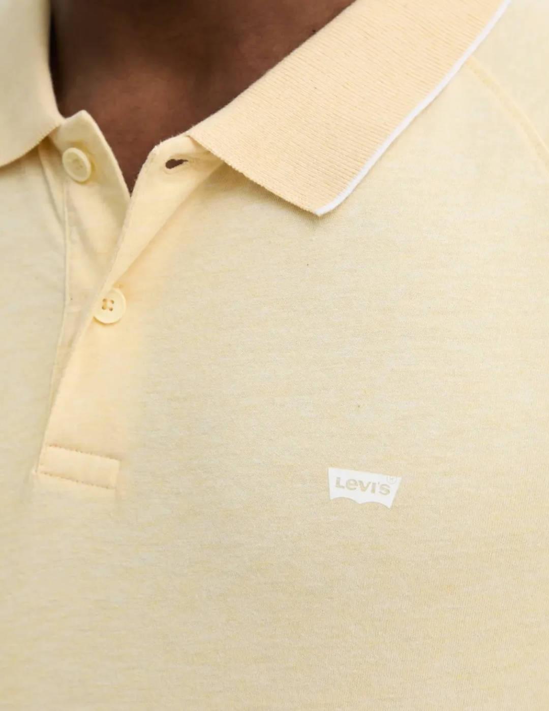 Polo Levi´s amarillo línea blanca manga corta para hombre