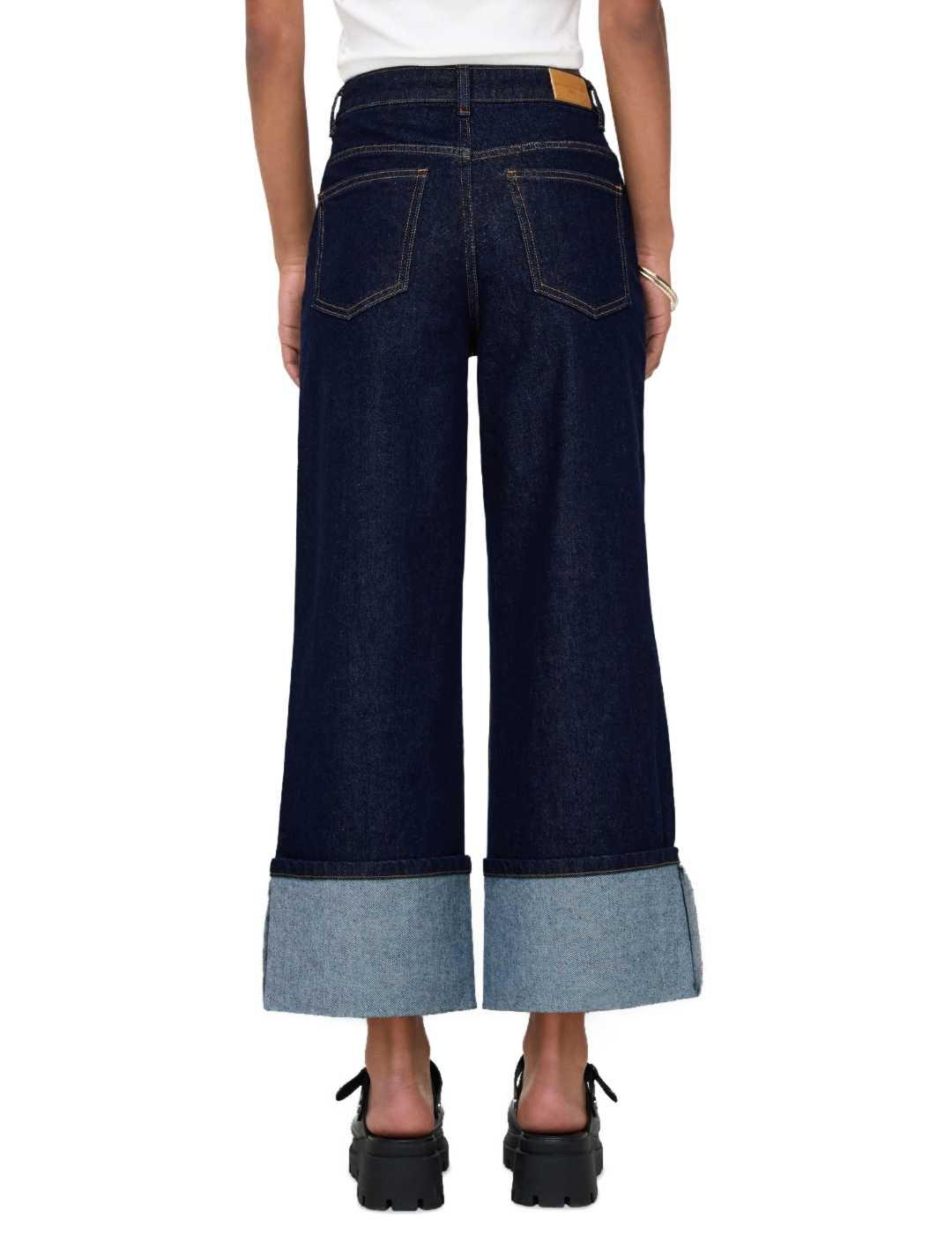 Pantalón vaquero Only Madison marino wide leg para mujer