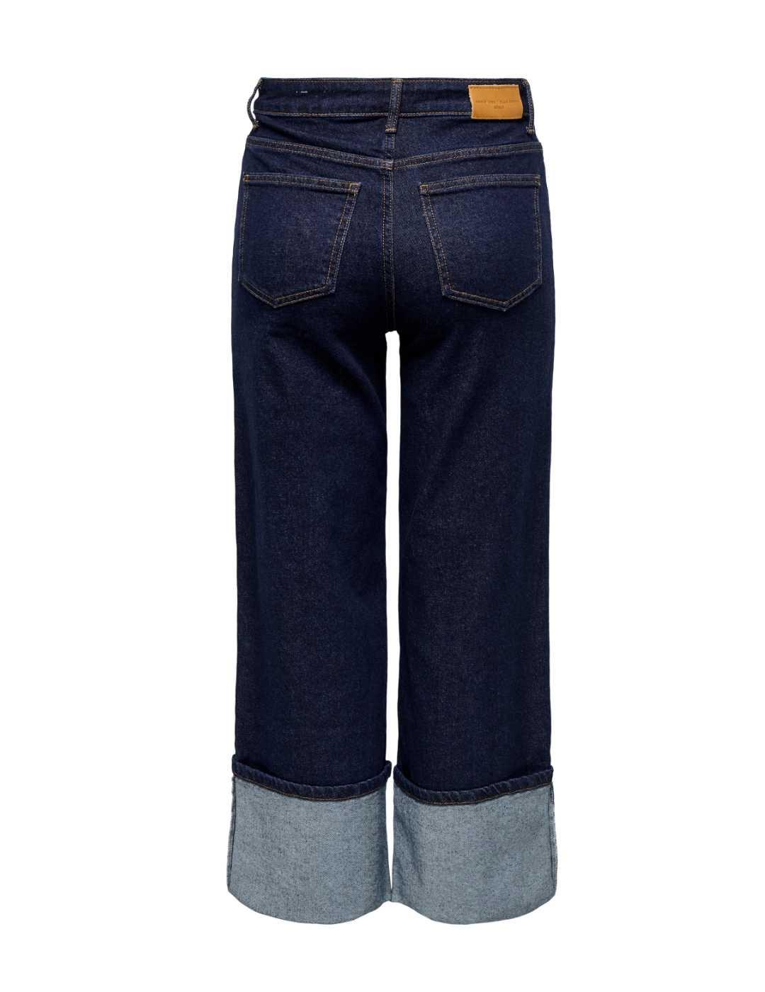 Pantalón vaquero Only Madison marino wide leg para mujer