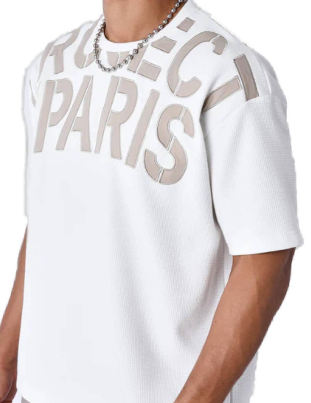 Camiseta Project x Paris blanca manga corta logotipo hombre