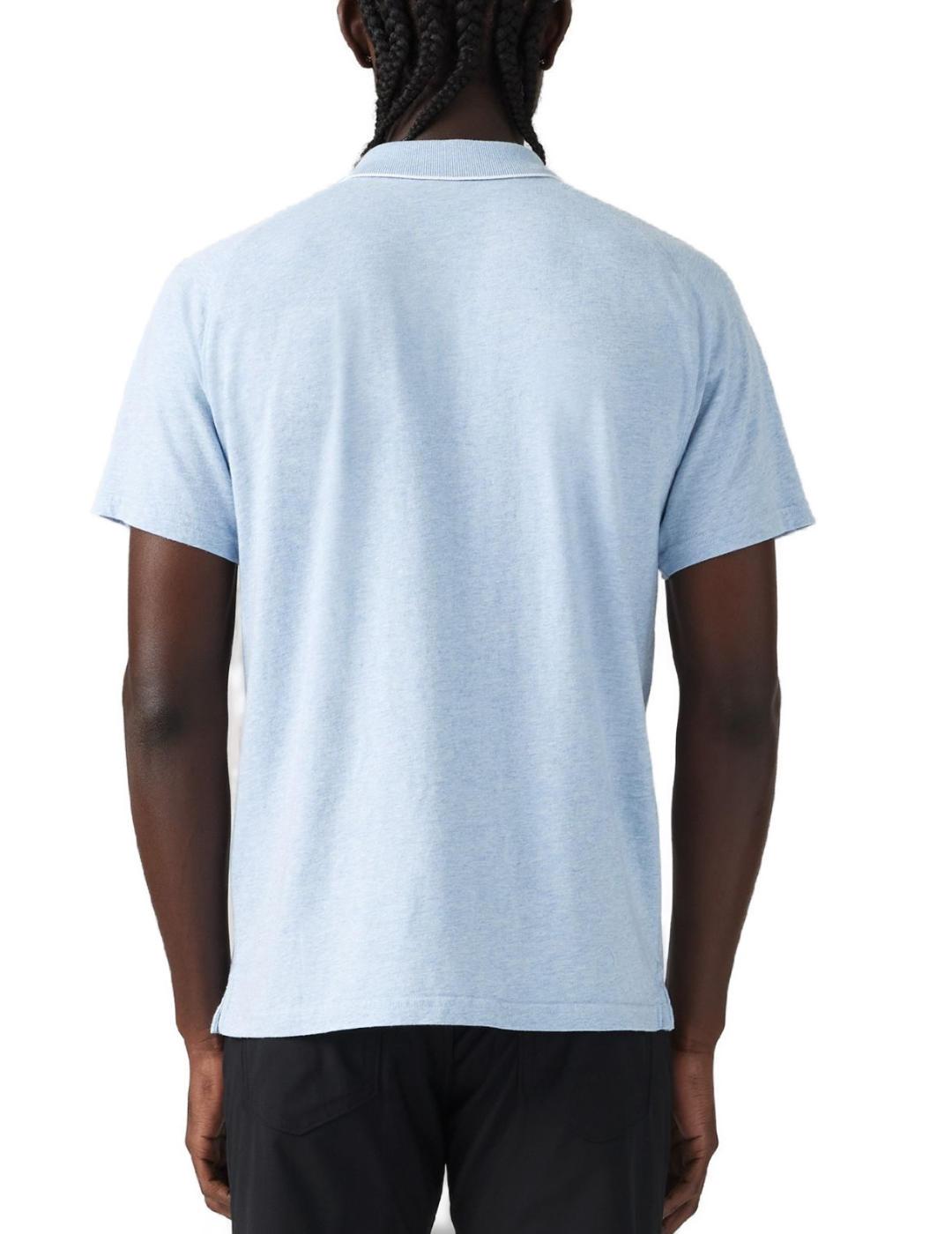 Polo Levi´s azul línea blanca manga corta para hombre