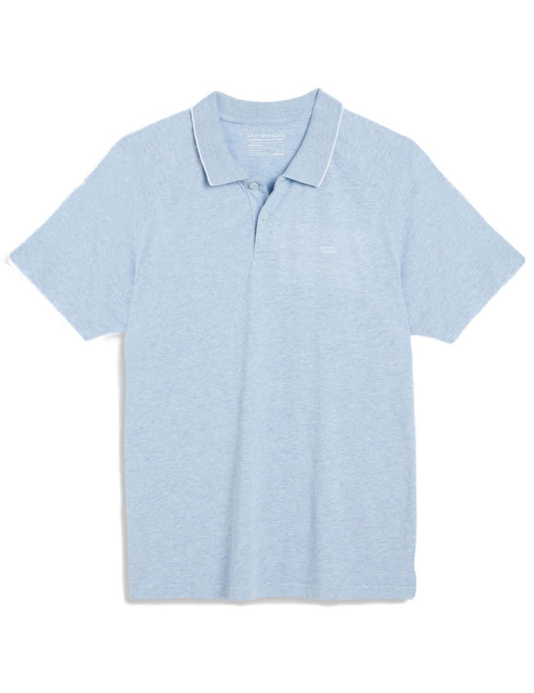 Polo Levi´s azul línea blanca manga corta para hombre