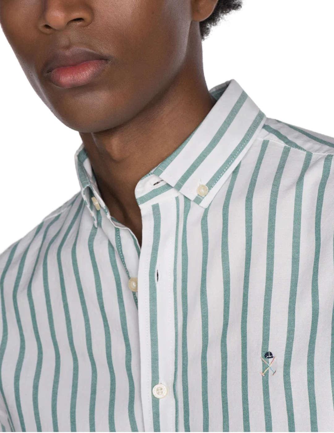 Camisa Harper&Neyer Maritme verde rayas para hombre