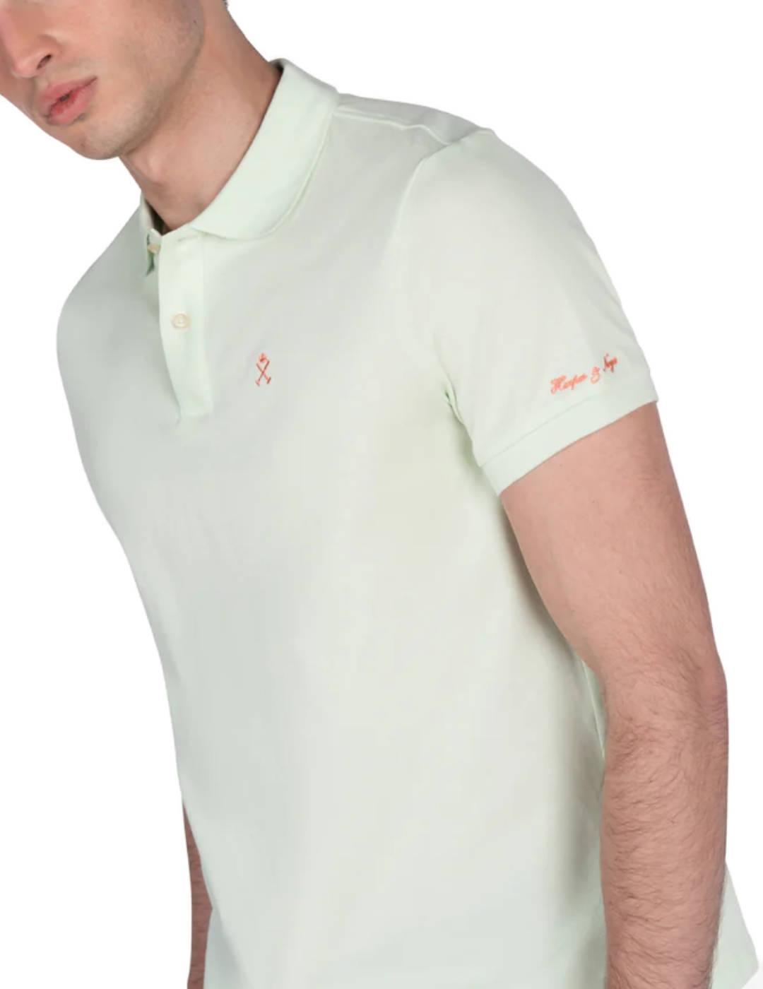 Polo Harper&Neyer Icon menta manga corta para hombre