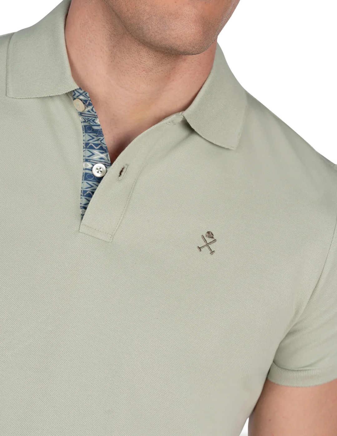 Polo Harper&Neyer Ethnic verde manga corta para hombre