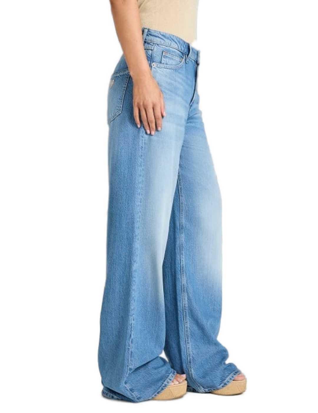 Pantalón vaquero Guess Bellflower azul para mujer