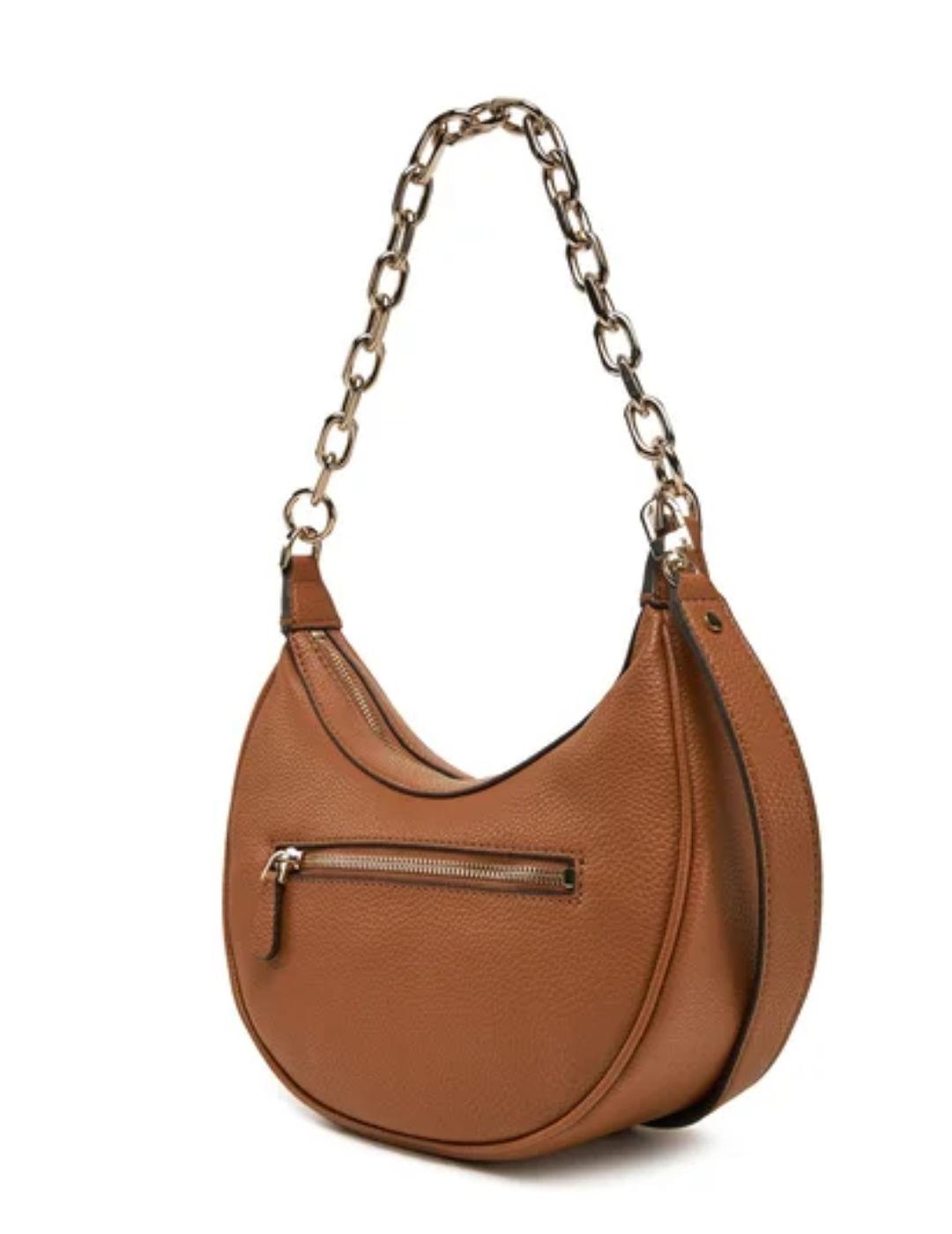 Bolso Guess Circle de hombro camel medialuna para mujer