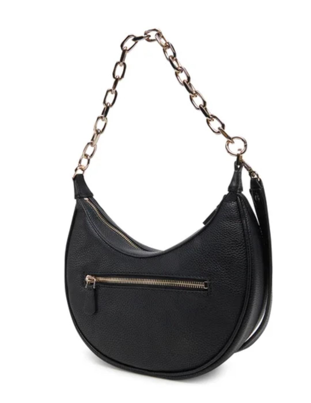 Bolso Guess Circle de hombro negro medialuna para mujer