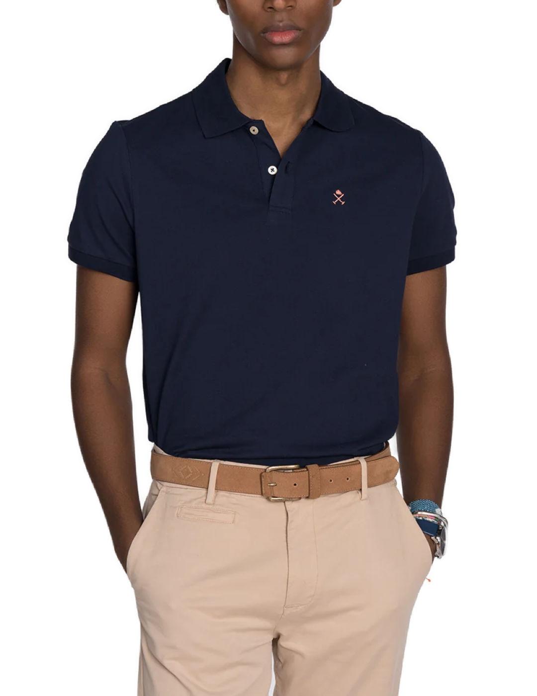 Polo Harper Icon azul marino manga corta para hombre