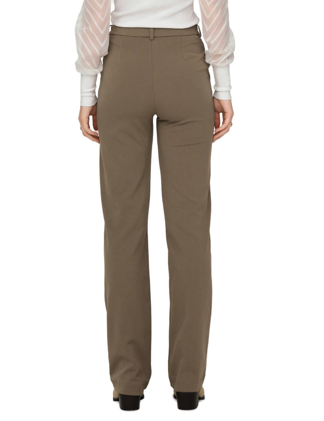 Pantalón chino Only Raffy recto camel de tela para mujer