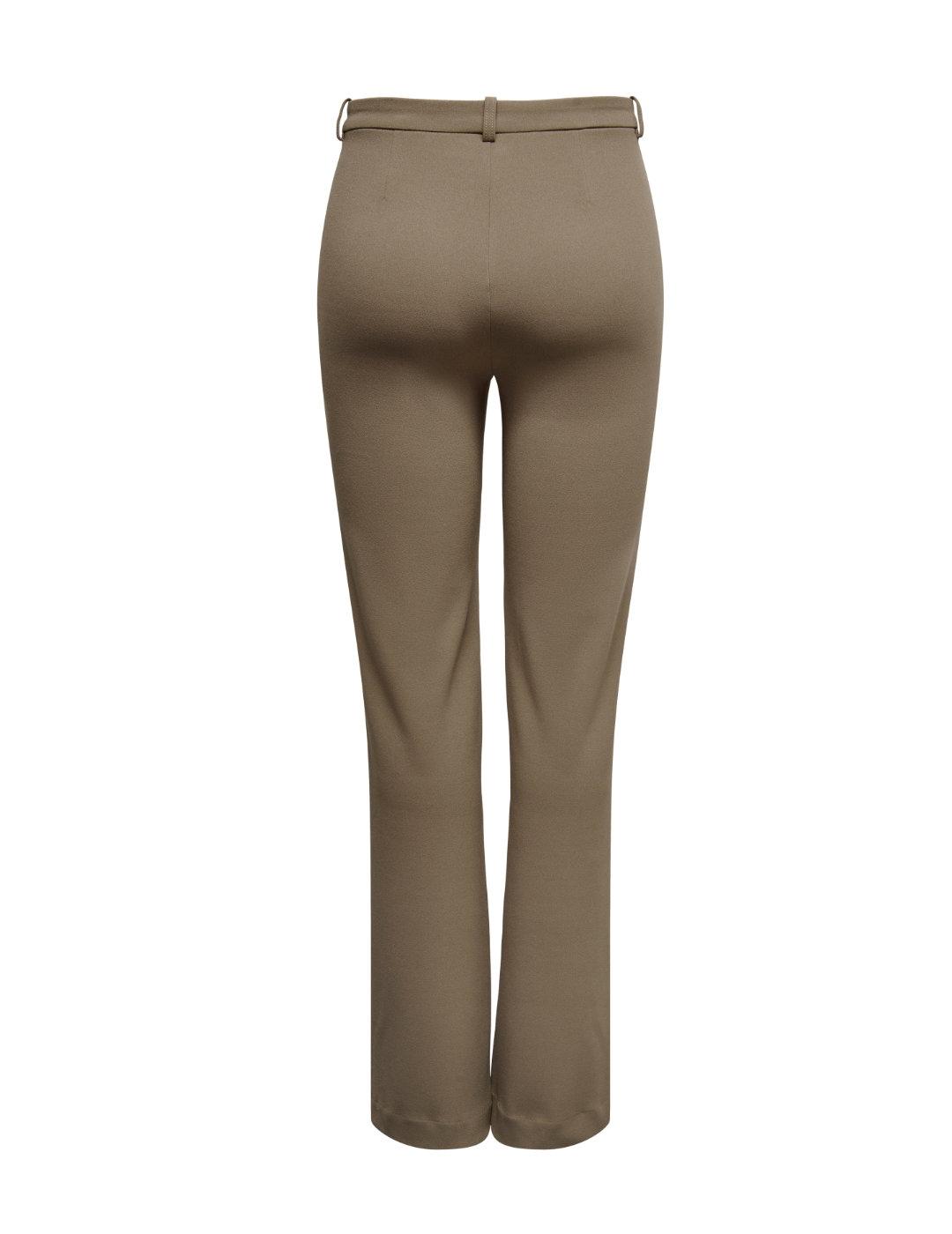 Pantalón chino Only Raffy recto camel de tela para mujer