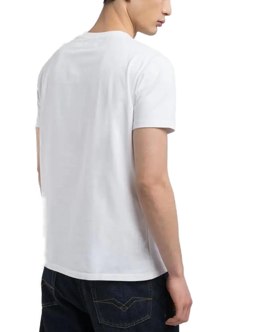 Camiseta Replay blanca manga corta regular para hombre