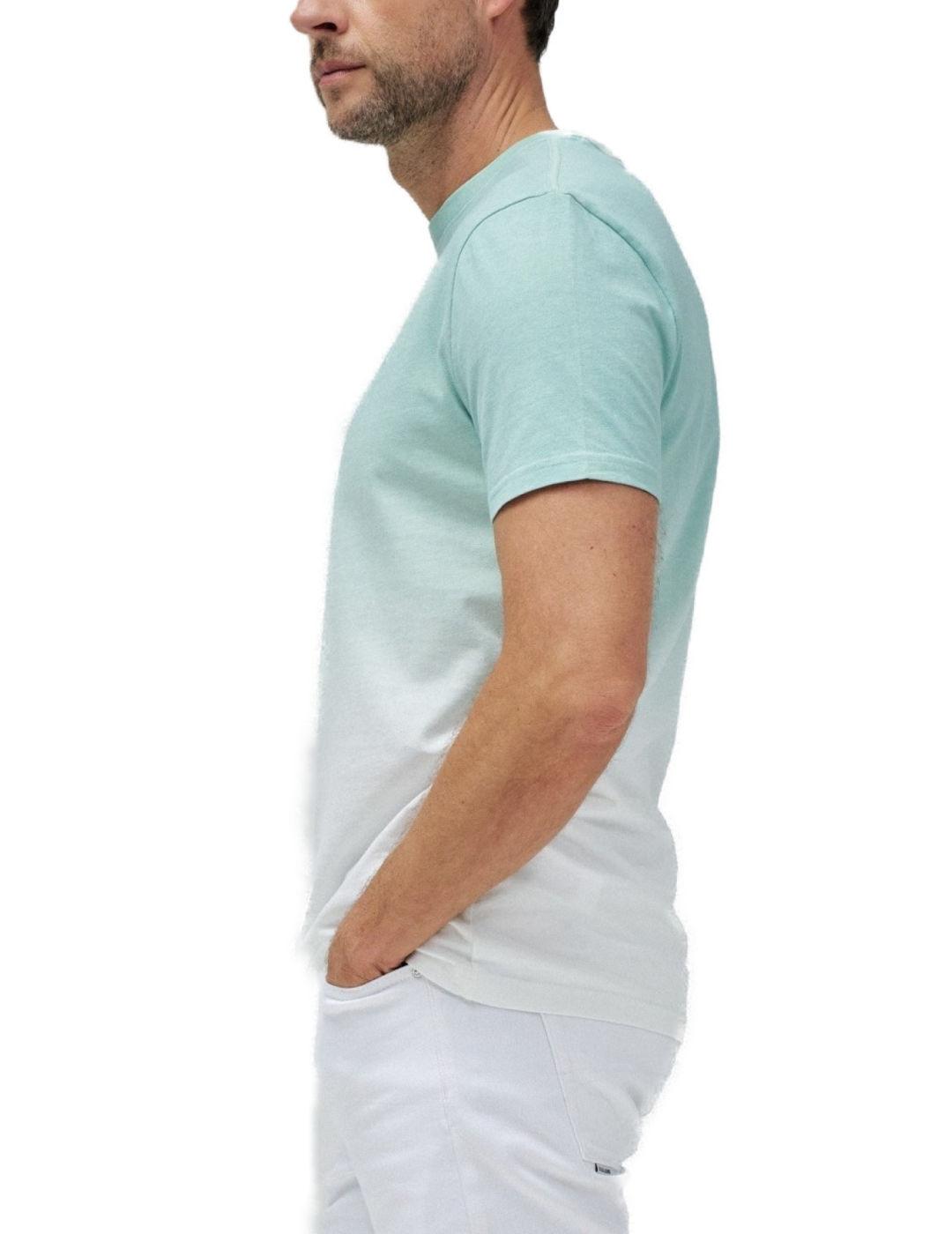 Camiseta Salsa turquesa manga corta para hombre