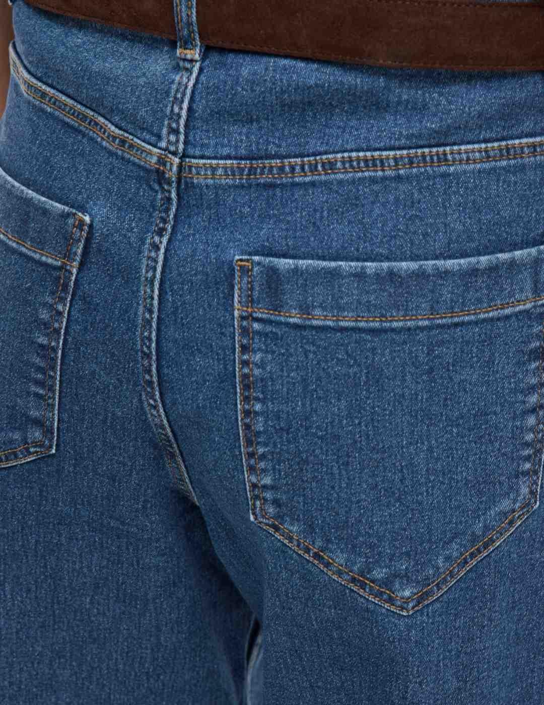 Pantalón vaquero Vila Otta culotte azul medio para mujer