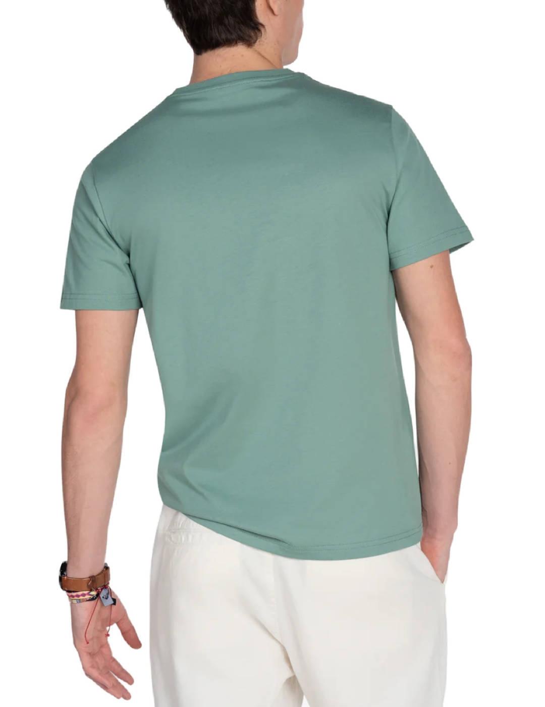 Camiseta Harper&Neyer Preppy verde manga corta para hombre