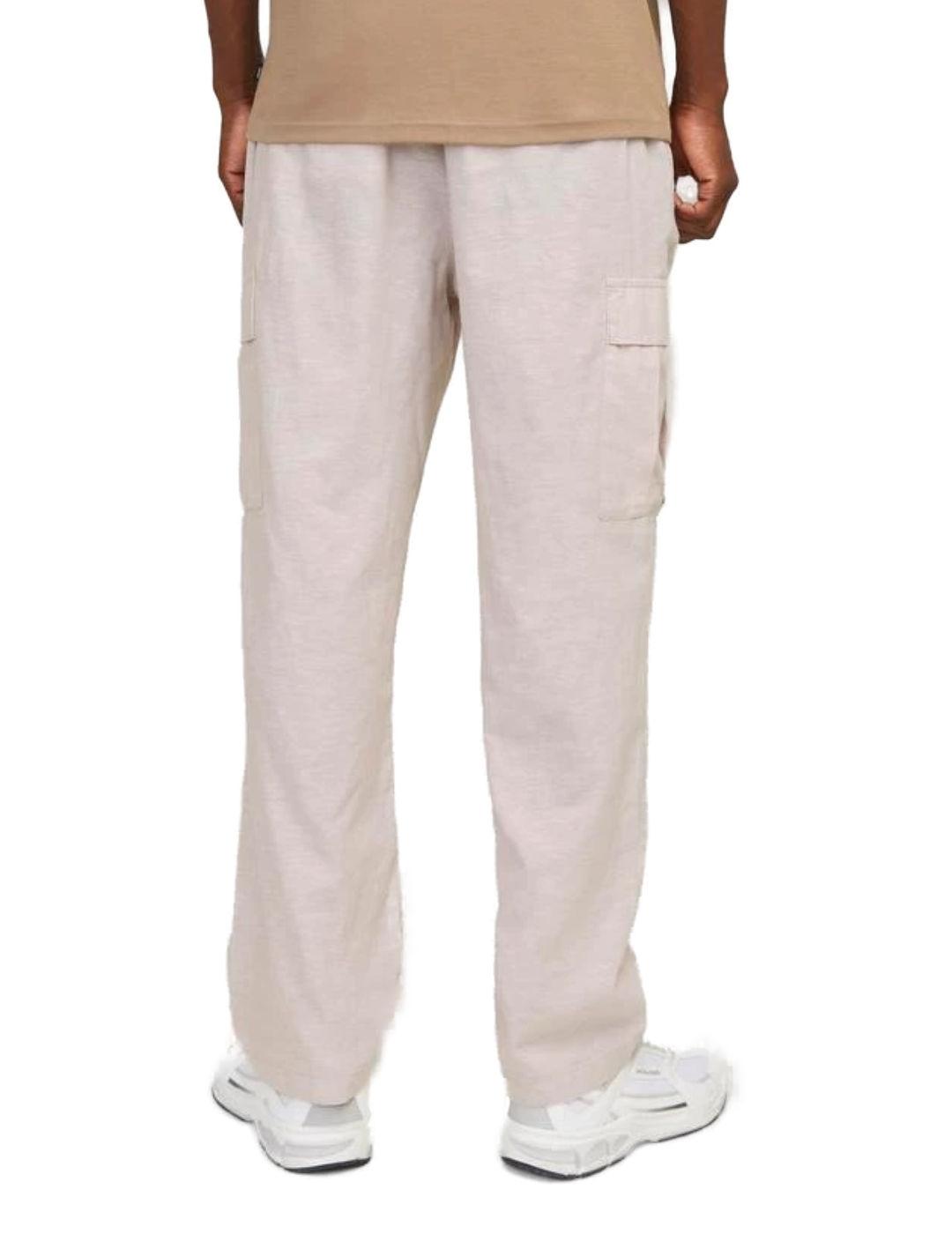 Pantalón Jack&Jones Karl cargo beige de kino para hombre