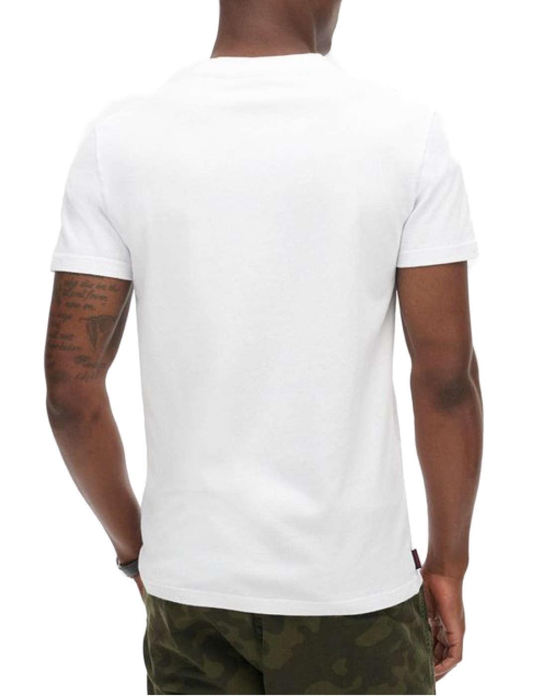 Camiseta Superdry Essential blanco logo manga corta hombre