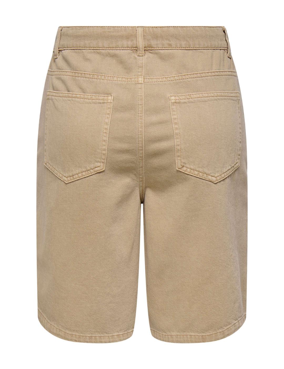 Short vaquero Only Silla camel loose fit para mujer