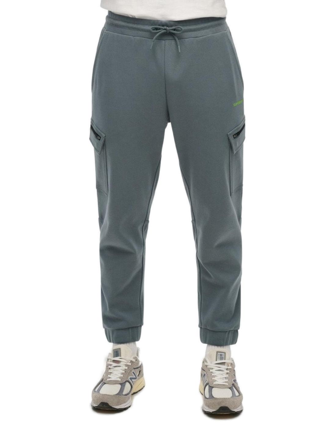 Pantalón Superdry Tech jogger cargo azul para hombre