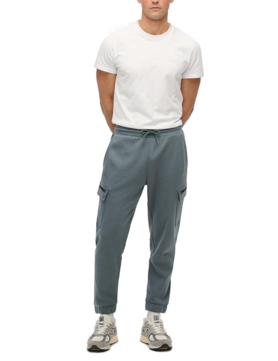 Pantalón Superdry Tech jogger cargo azul para hombre