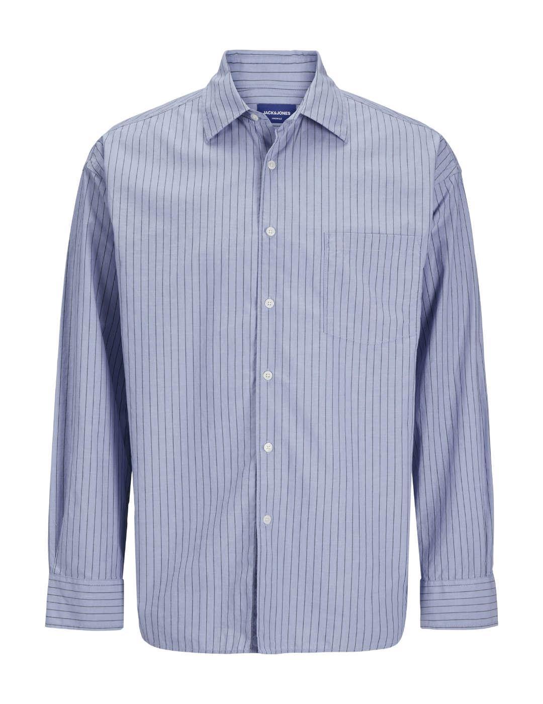 Camisa Jack&Jones Atlas azul rayas regular para hombre