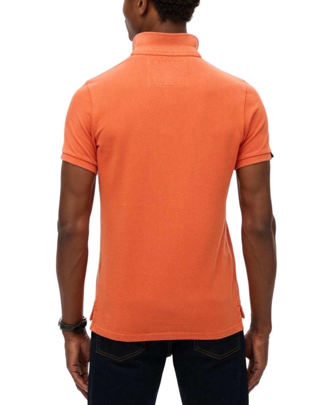 Polo Supedry Vintage Athletic naranja manga corta de hombre