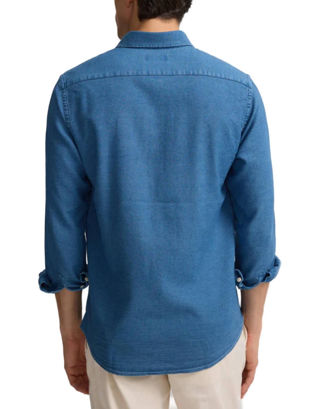 Camisa Silbon sport estructura denim regular para hombre