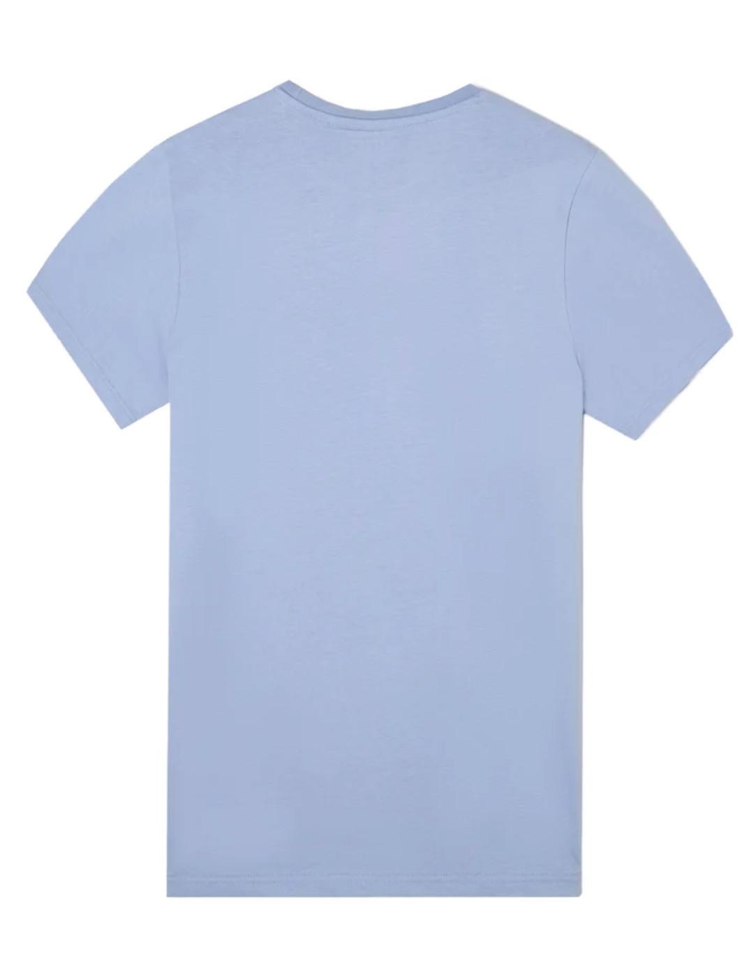 Camiseta Silbon minilogo azul manga corta para hombre