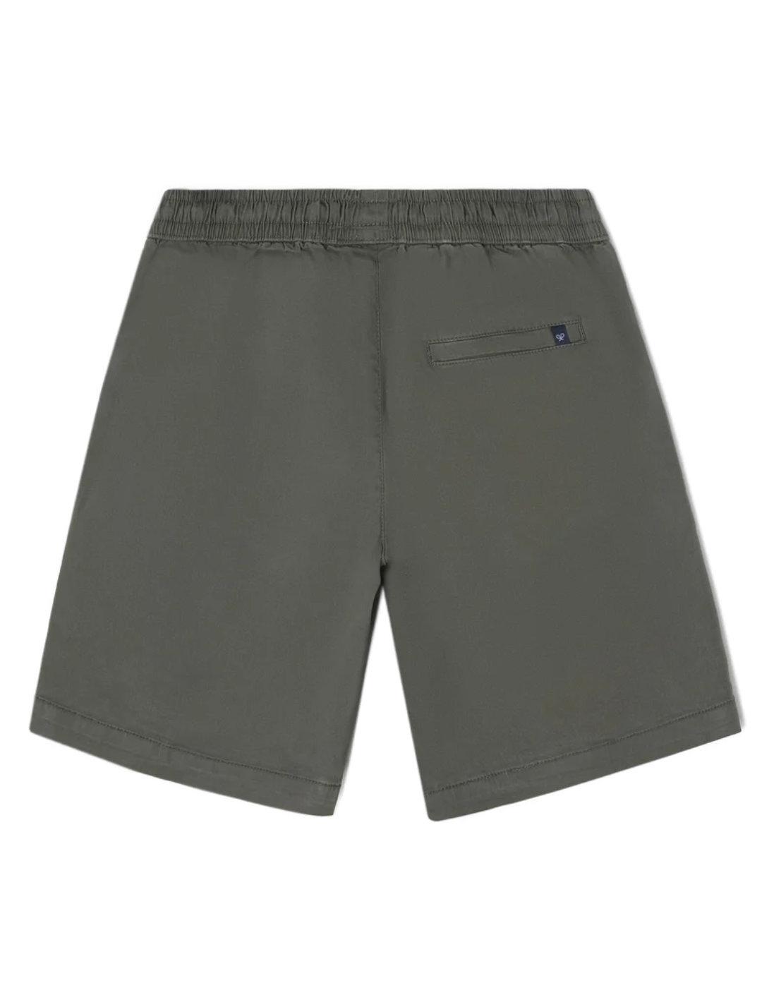 Bermuda Silbon jogger verde oscuro regular para hombre