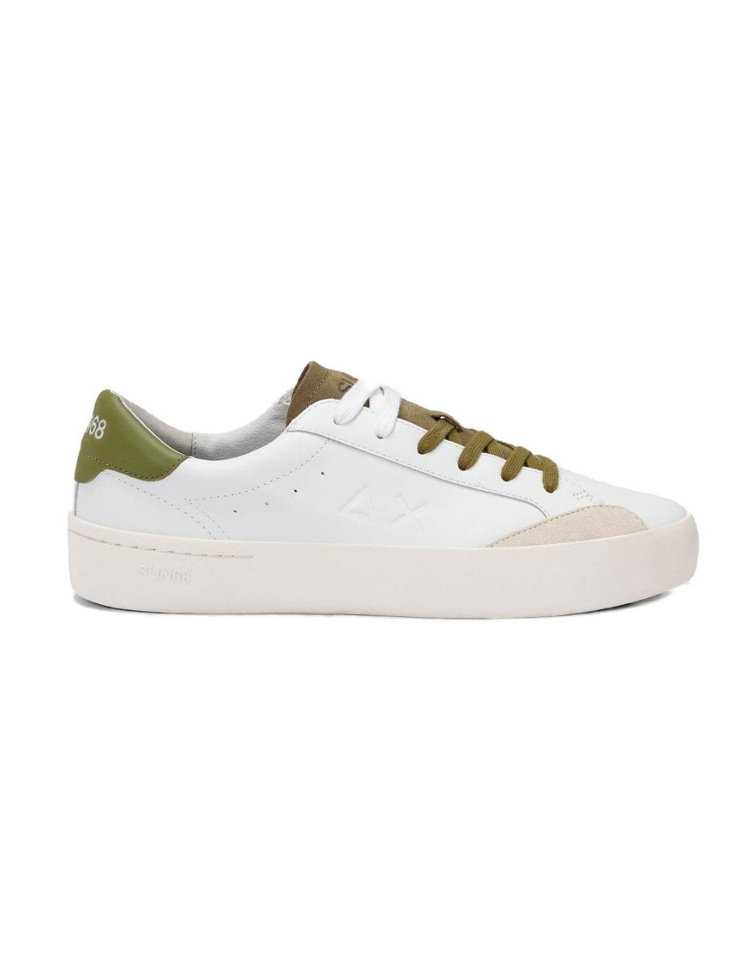 Zapatillas deportivas Sun68 Street Leather blanco de hombre