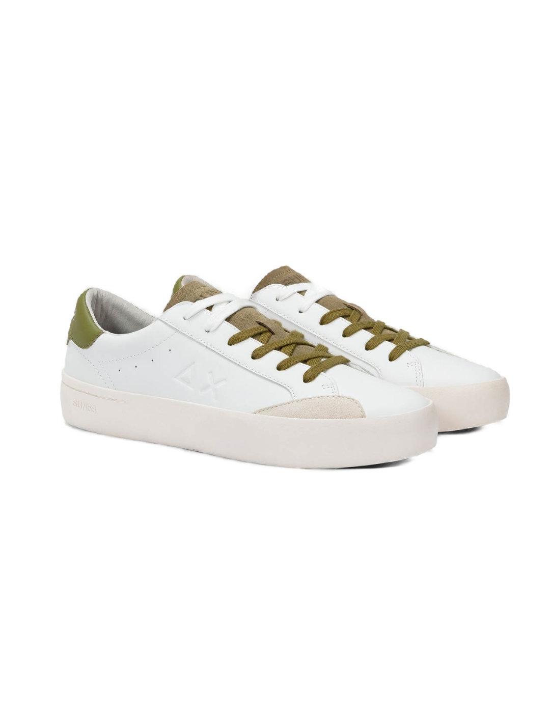 Zapatillas deportivas Sun68 Street Leather blanco de hombre