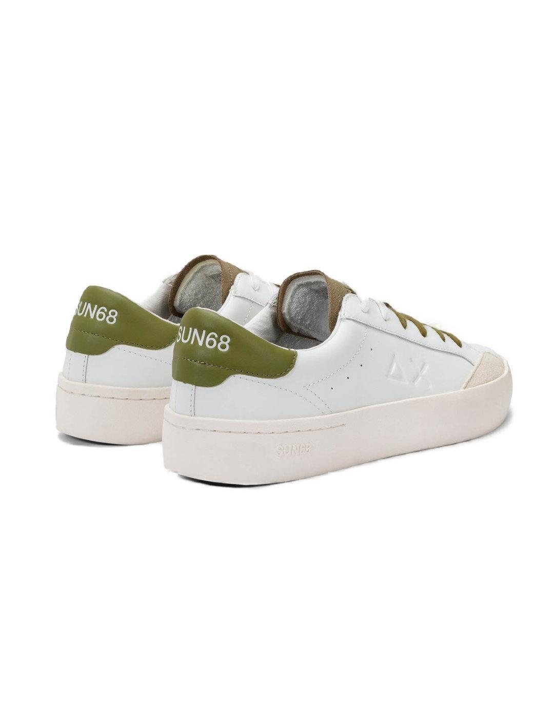 Zapatillas deportivas Sun68 Street Leather blanco de hombre