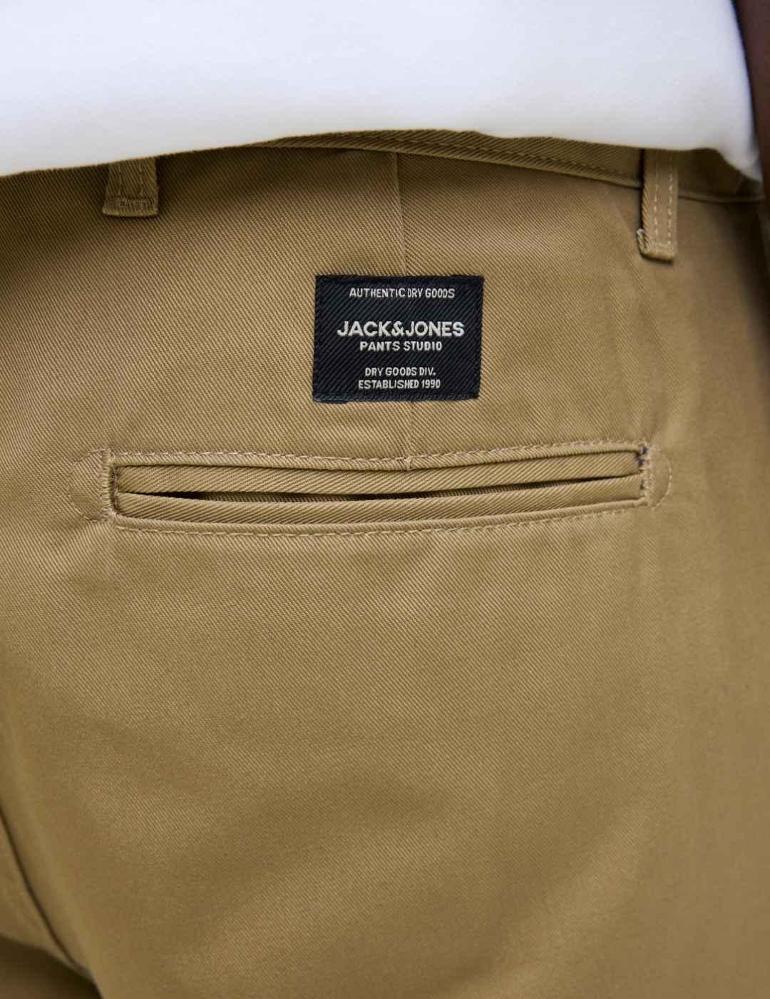 Bermuda Jack&Jones Karl camel tipo chino para hombre