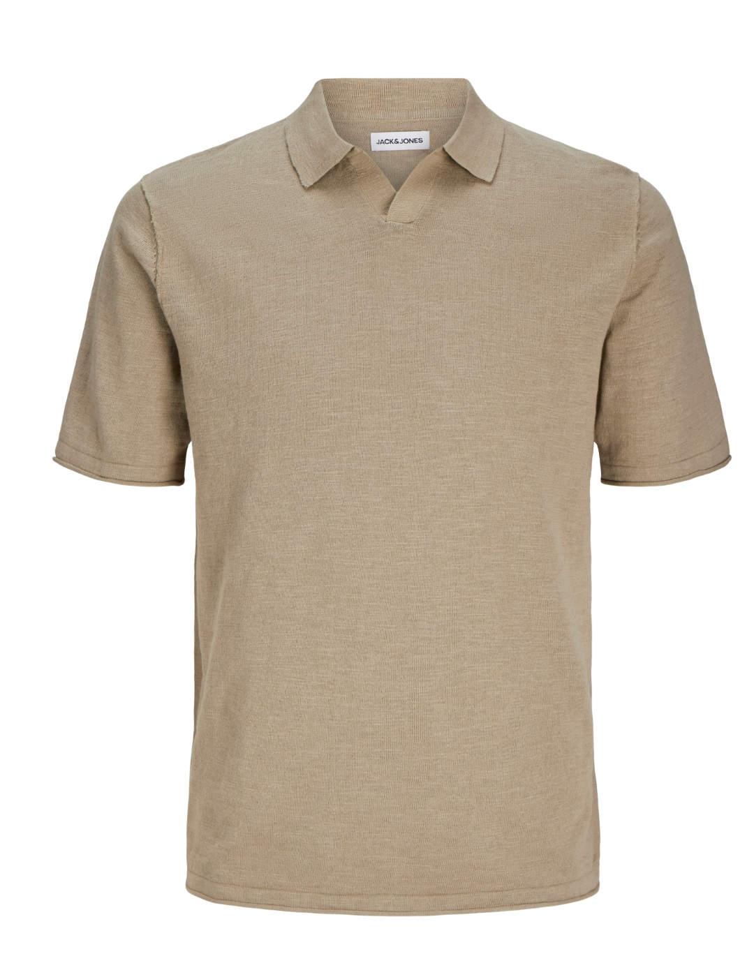 Polo Jack&Jones Kane beige manga corta para hombre