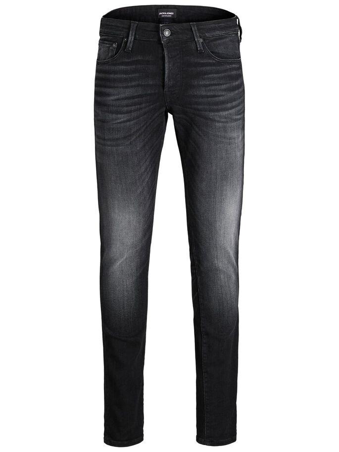 Pantalón vaquero Jack/df01Jones Gleen slim negro hombre