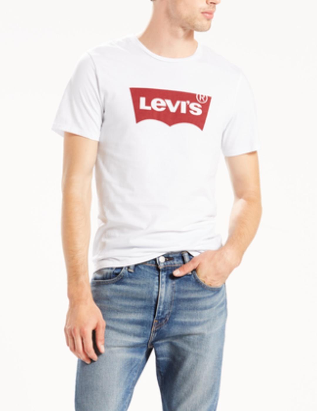 Camiseta levis logo blanco manga corta