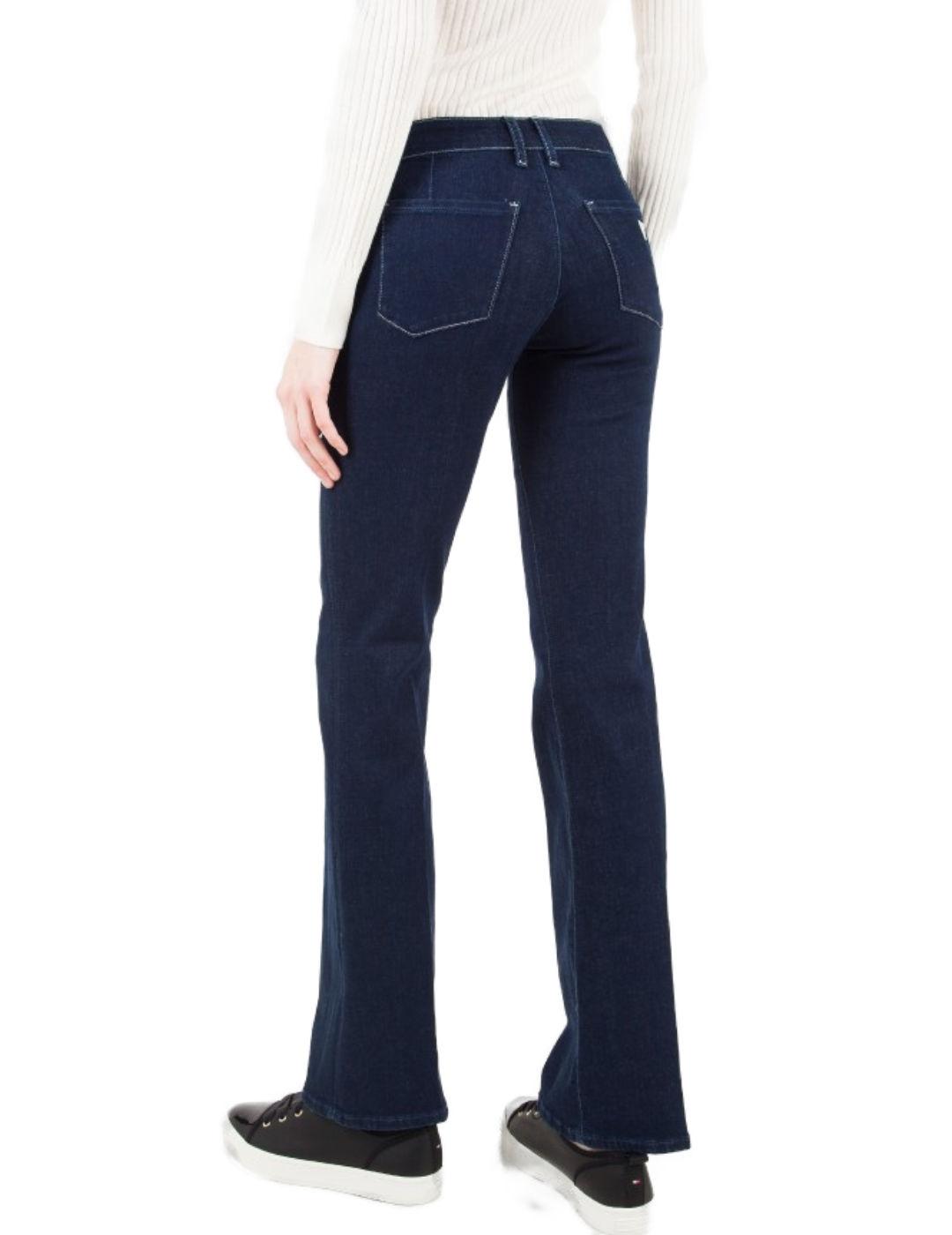 Pantalón vaquero Guess Sarha azul marino flared para mujer