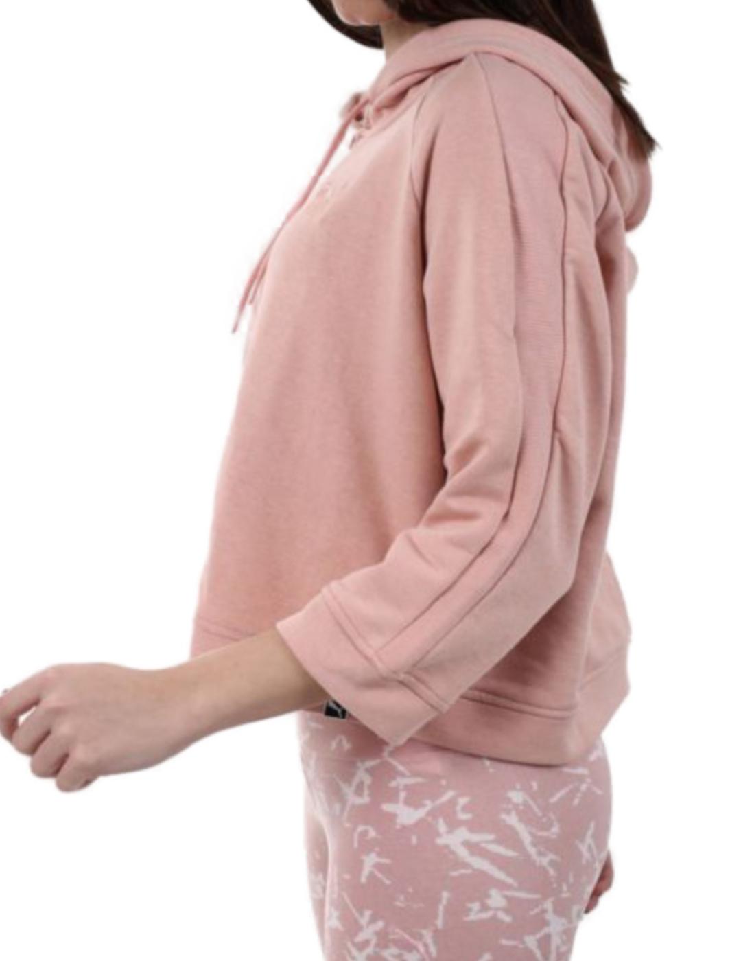 Sudadera Puma rosa de cremallera con capucha para mujer