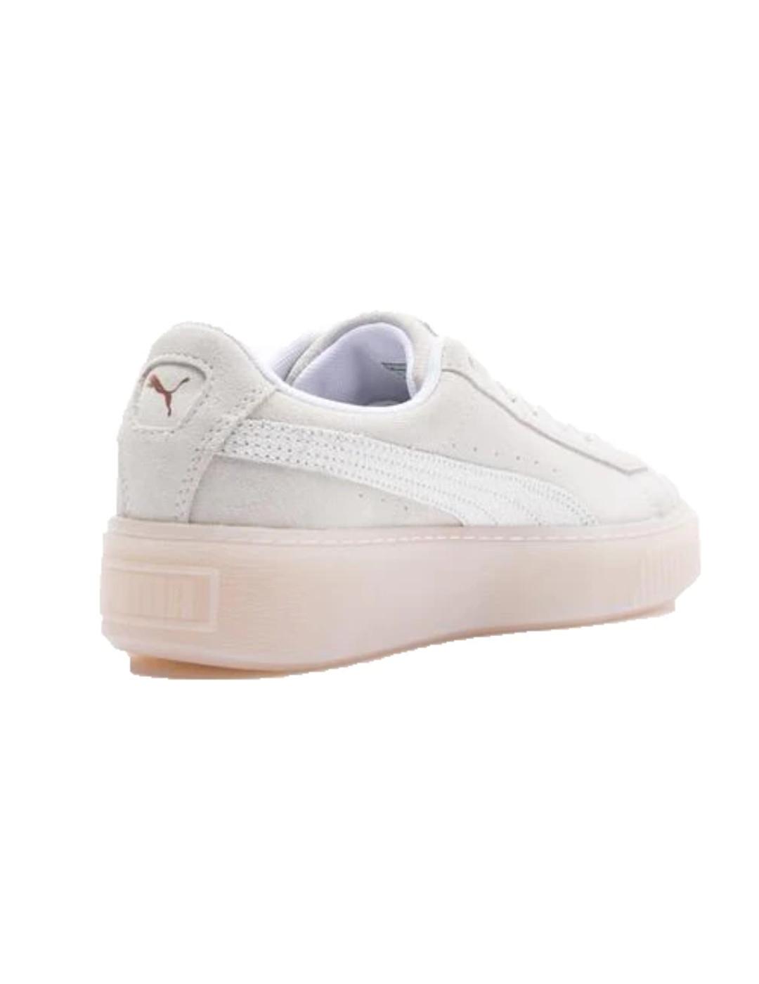 Zapatilla Pumade ante blancas para mujer